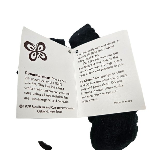 Vintage Russ Luv Pets Plush Sandra Panda Bear 1979 Stuffed Animal Pet Toy - Picture 8 of 9